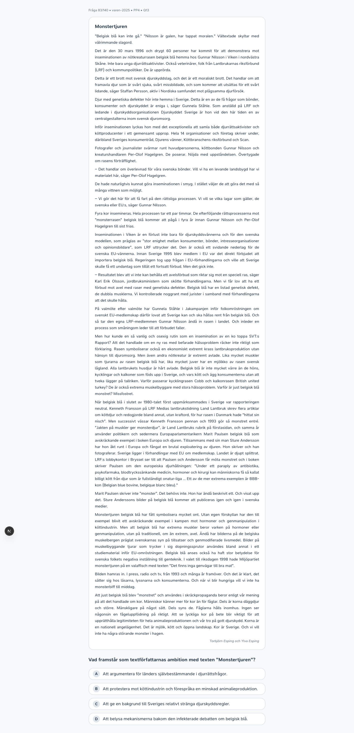 varen-2025 · PP4 · Q13 · verbal (LÄS)