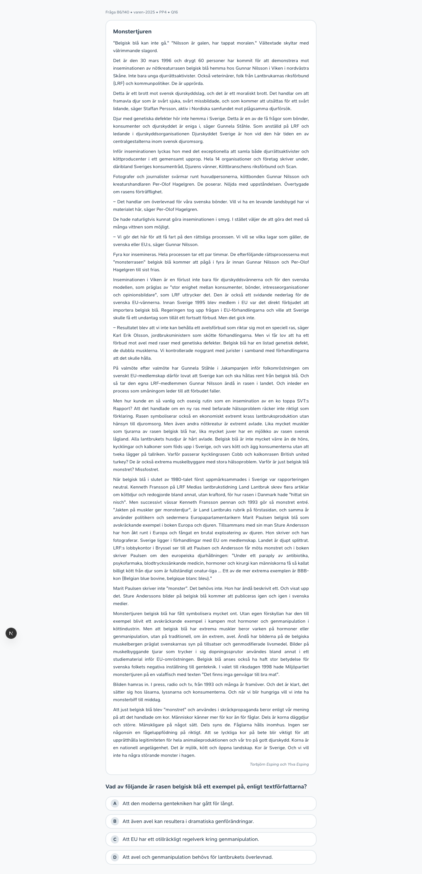 varen-2025 · PP4 · Q16 · verbal (LÄS)