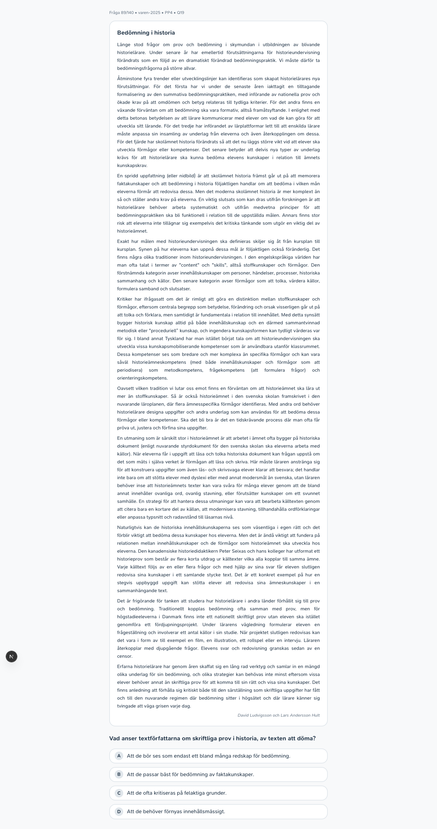 varen-2025 · PP4 · Q19 · verbal (LÄS)