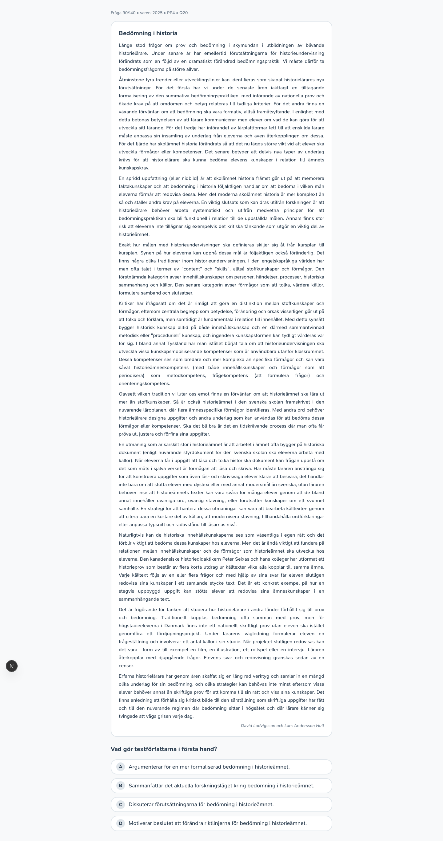 varen-2025 · PP4 · Q20 · verbal (LÄS)