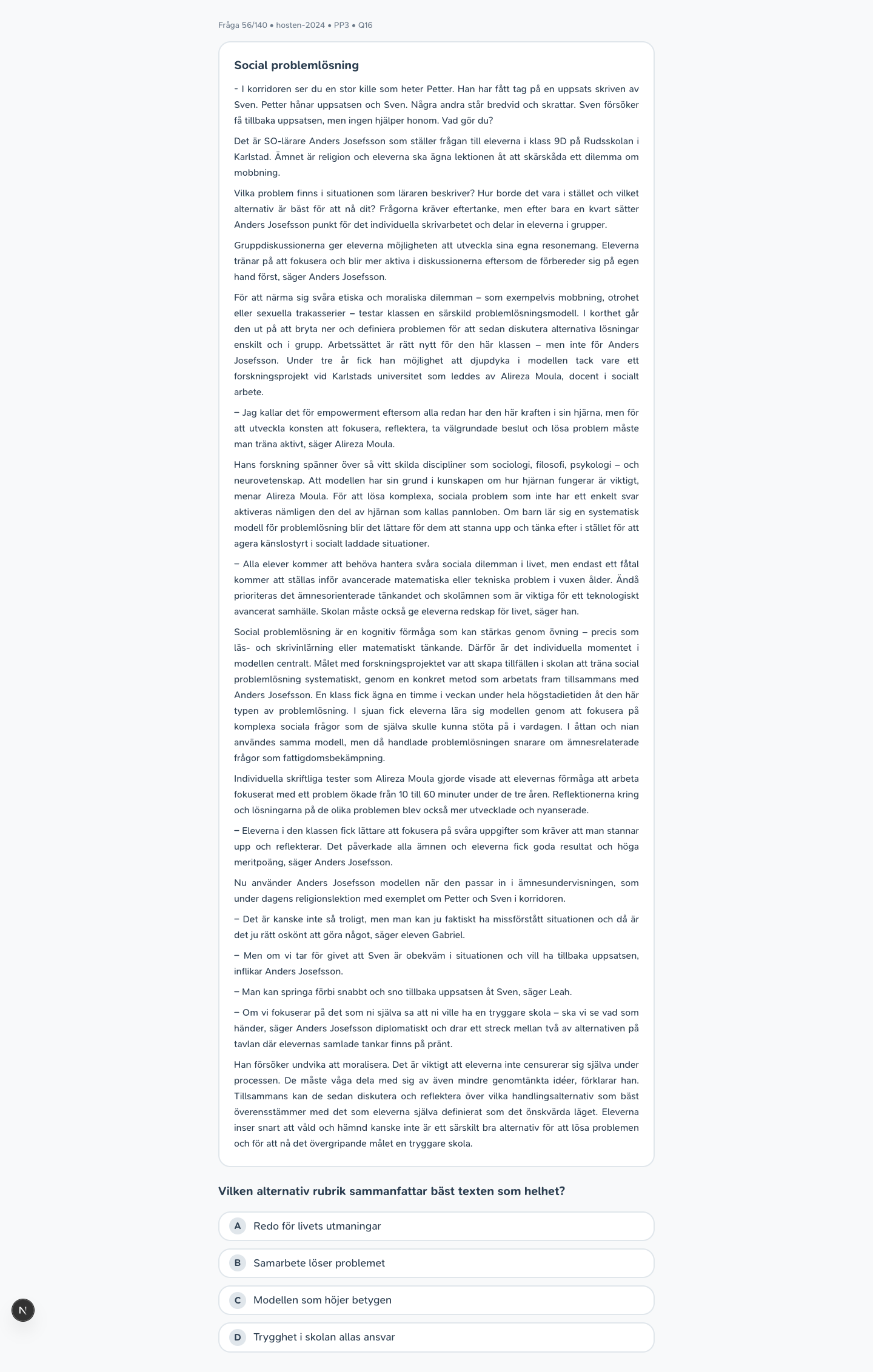 hosten-2024 · PP3 · Q16 · verbal (LÄS)