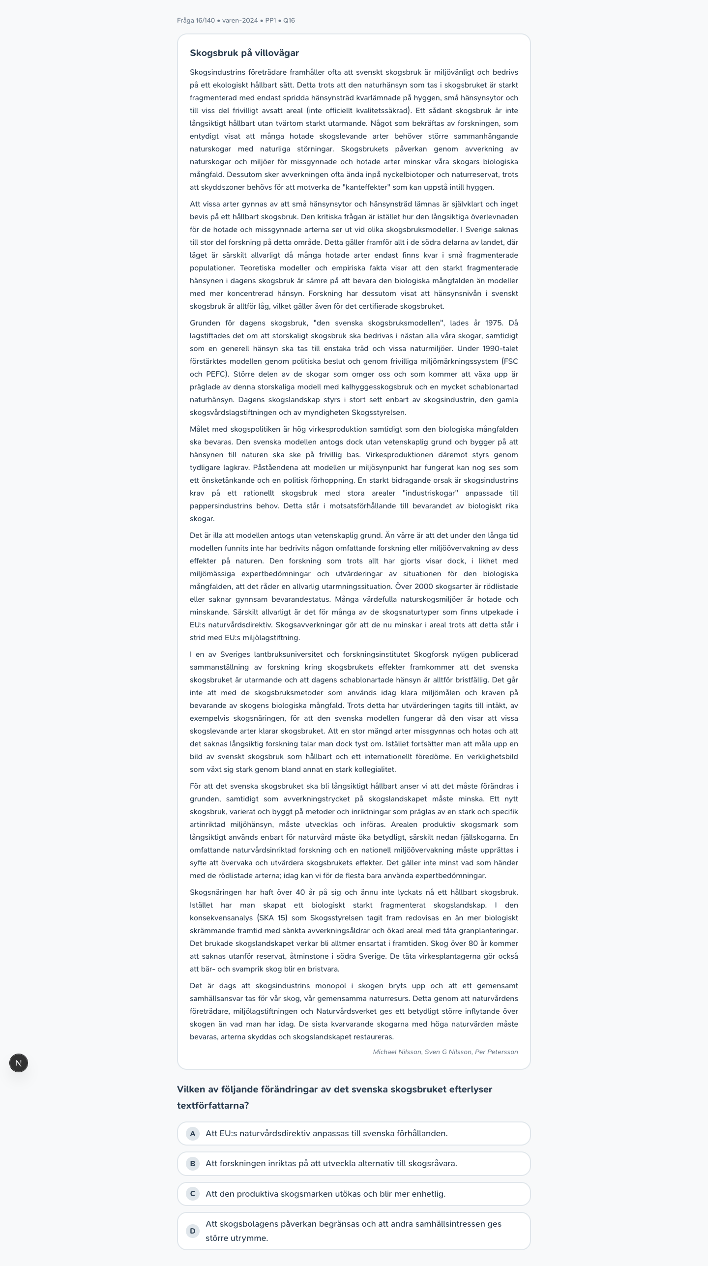 varen-2024 · PP1 · Q16 · verbal (LÄS)