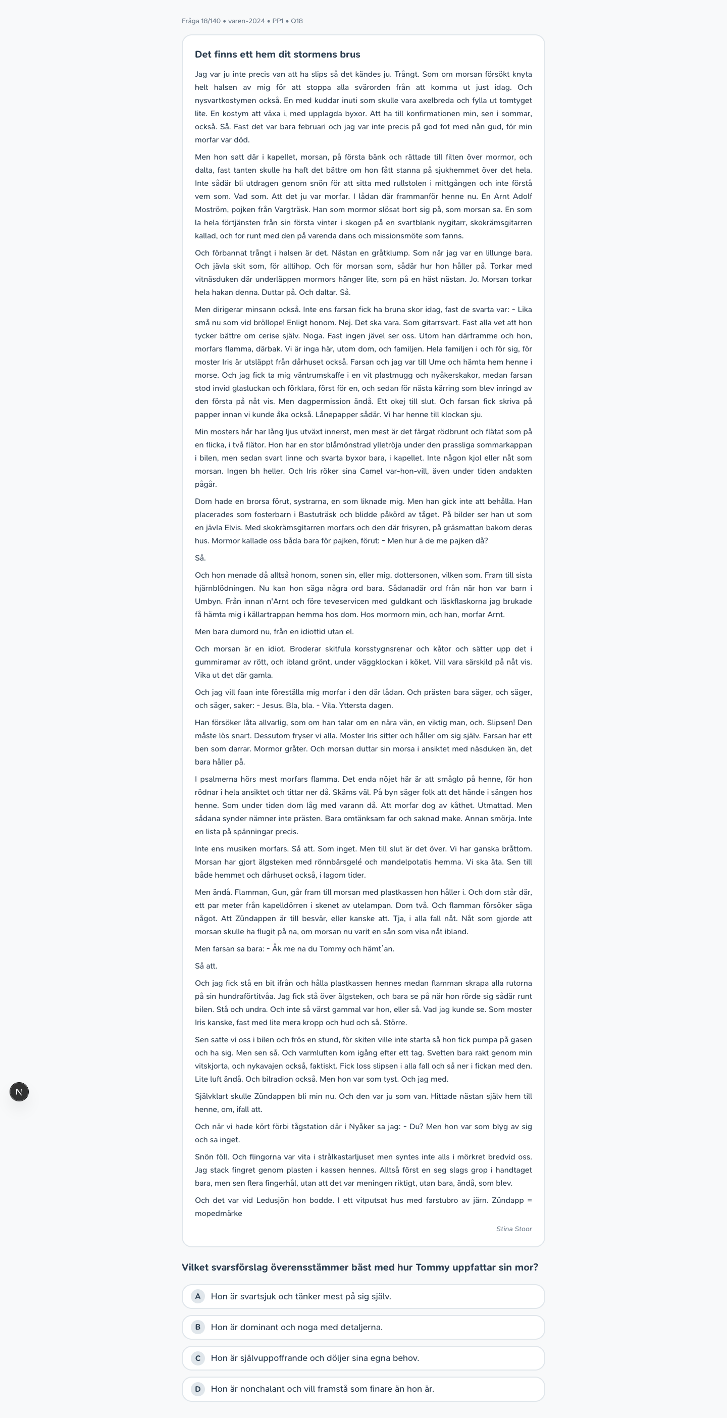 varen-2024 · PP1 · Q18 · verbal (LÄS)