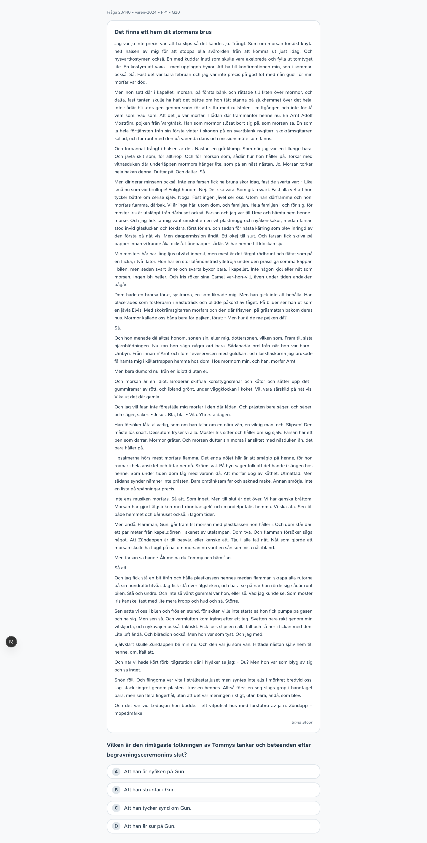 varen-2024 · PP1 · Q20 · verbal (LÄS)