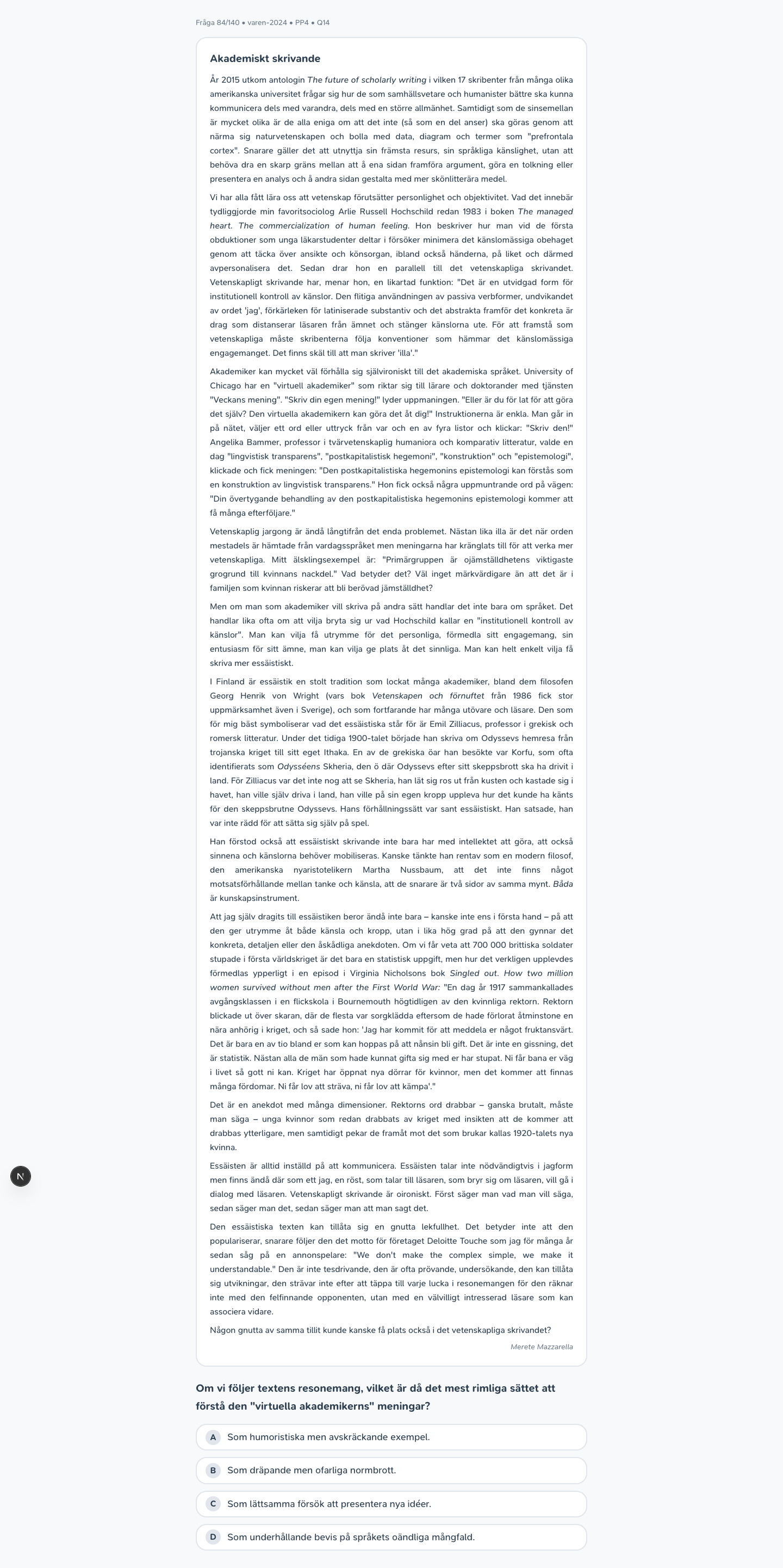 varen-2024 · PP4 · Q14 · verbal (LÄS)