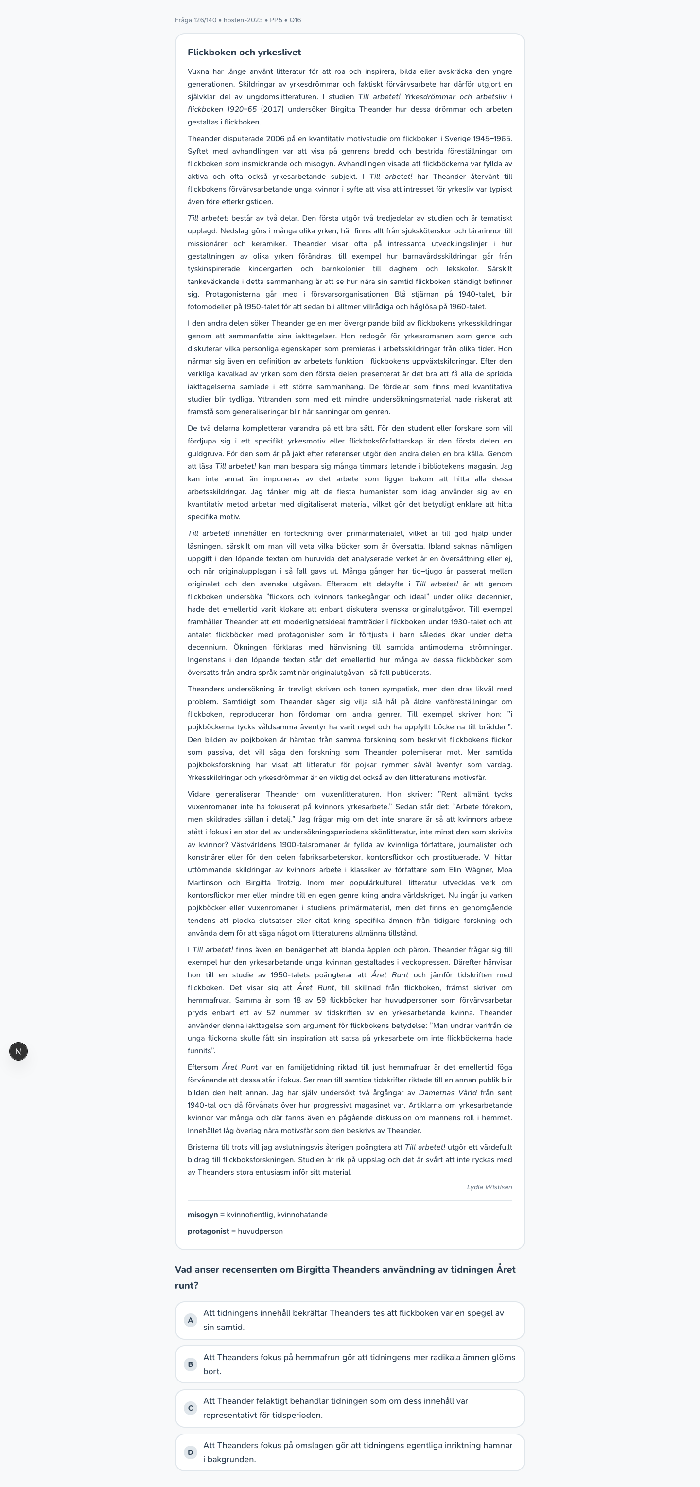 hosten-2023 · PP5 · Q16 · verbal (LÄS)