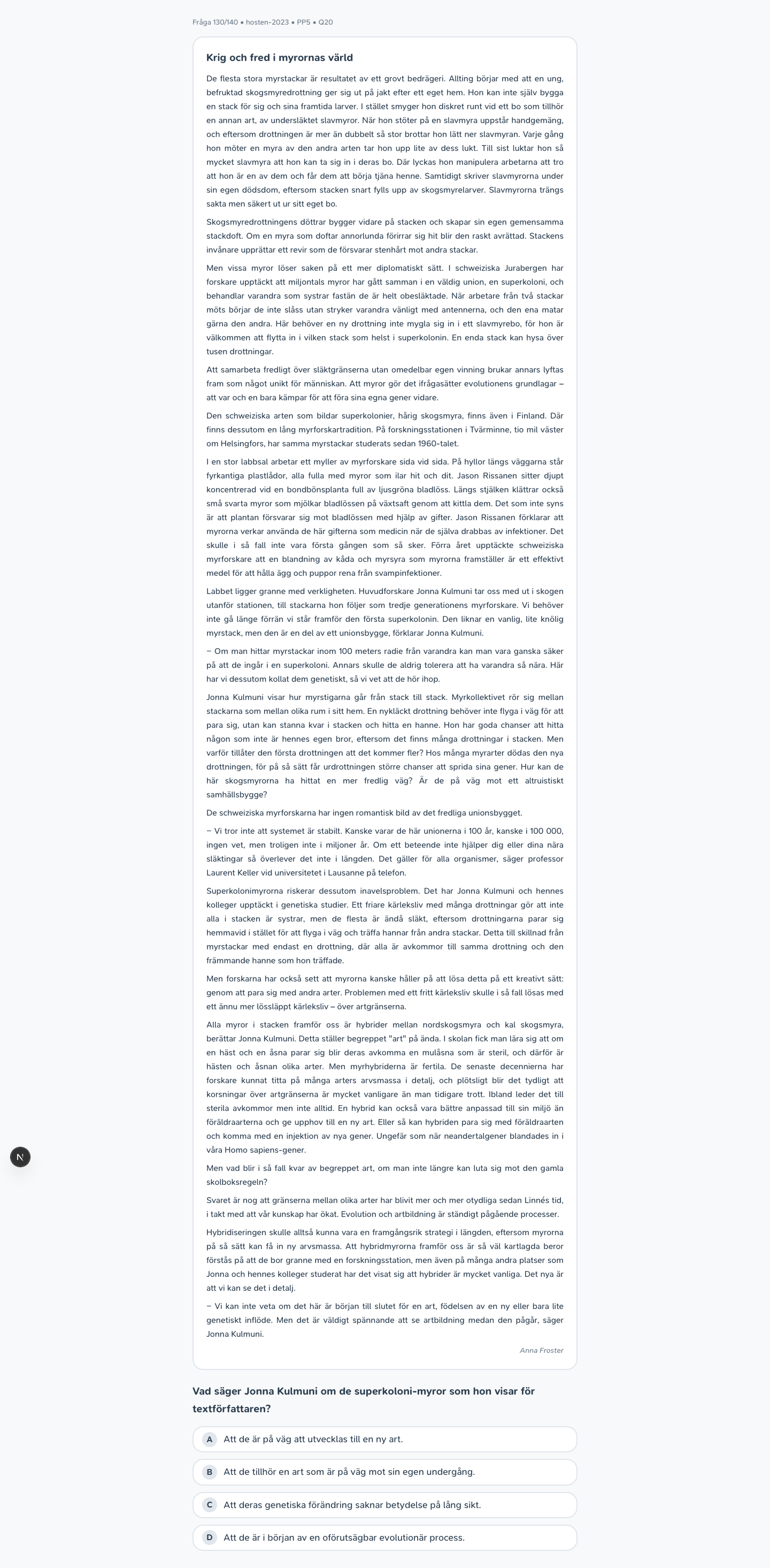 hosten-2023 · PP5 · Q20 · verbal (LÄS)